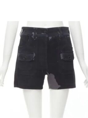 Prada Black High-Waist Cargo Pocket Shorts